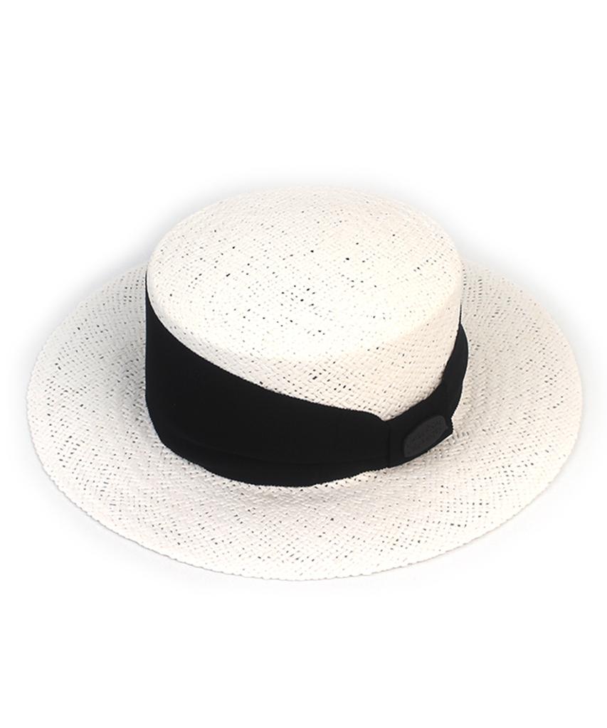 Bold Line White Panama Hat