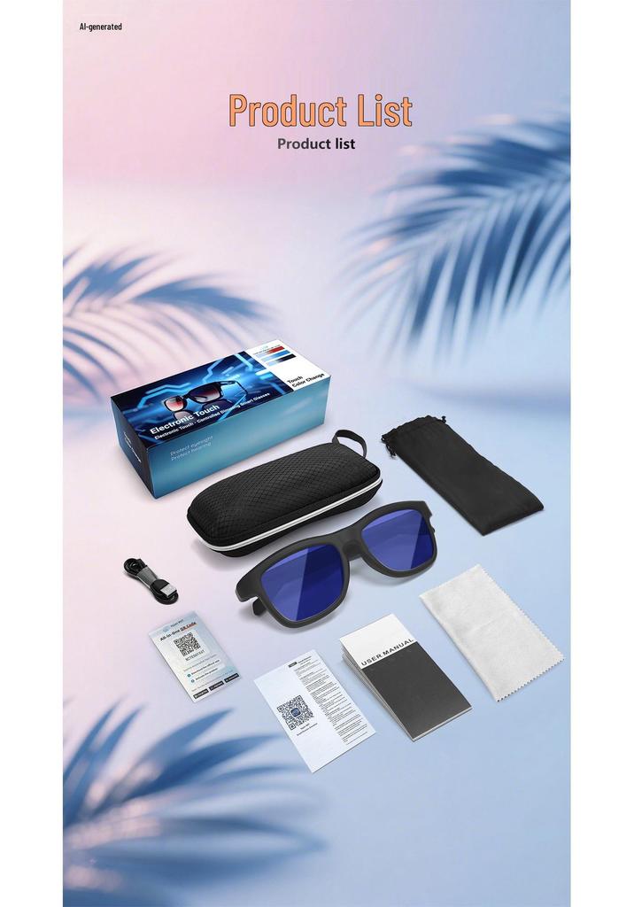 Occhiali Intelligenti GV90: Protezione UV400 che cambia colore, Fotografia con telecomando, Traduzione AI e Bluetooth
