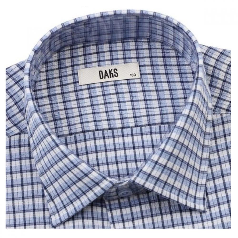 Daks 26ss Linen Blend Small Check Summer Short Sleeve Regular Fit Casual Shirt