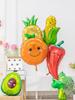 Kids Cartoon Fruit & Veggie Foil Air Balloons - Creative First Birthday Party Decor