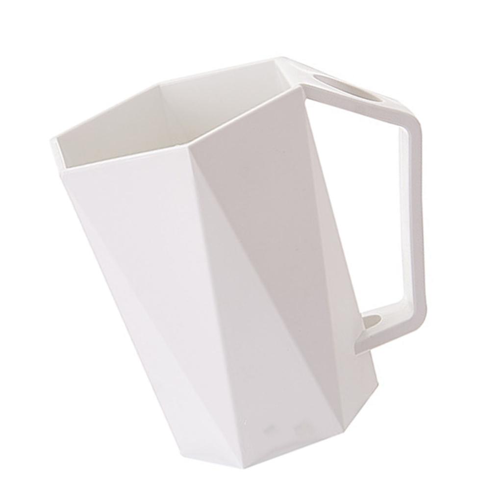 Geometrischer Zahnbürstenhalter   Wiederverwendbarer Sechseckiger Mundspülbecher mit Loch für das Badezimmer