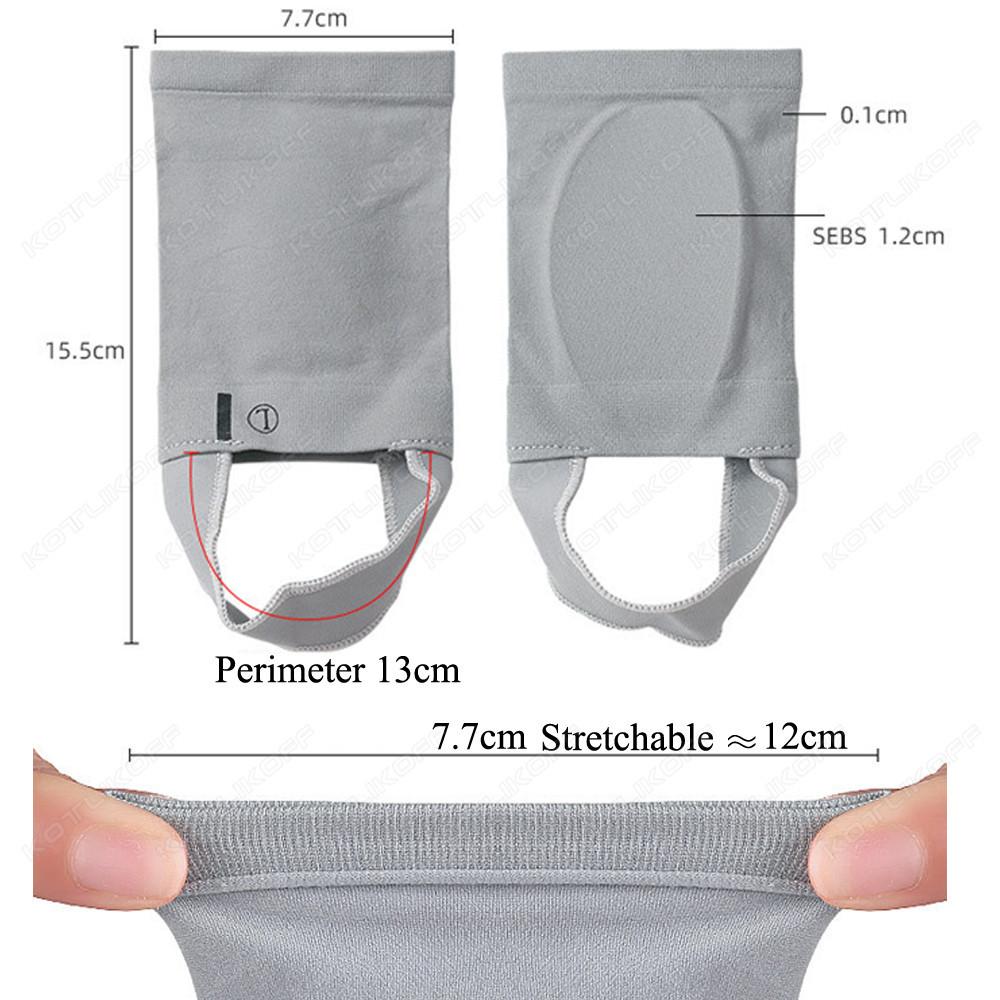 2Pcs Arch Support Sleeve Orthotic Pad Plantar Fasciitis Heel Spur Strap Foot Pain Relief Flat Feet Socks