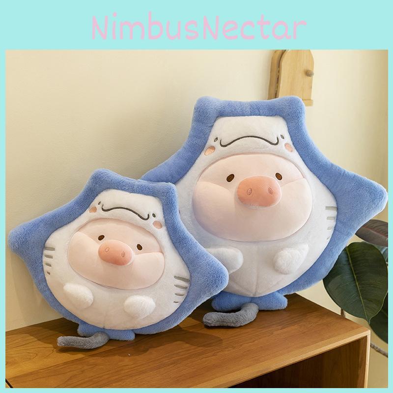 Manta Lulu Plüschkissen mit langem Kunstfell für Kinder und Erwachsene