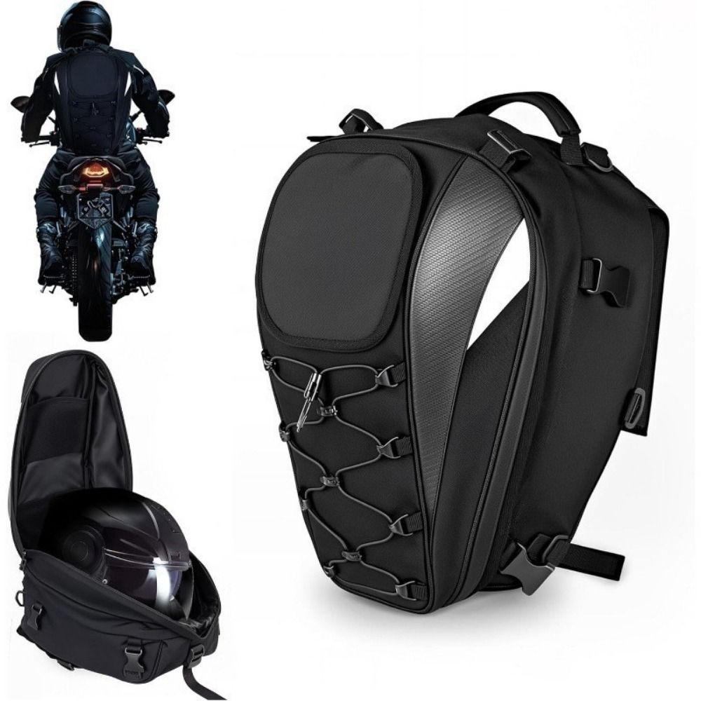 Waterproof Motorcycle Rear Seat Bag Oxford Cloth Rider Backpack Motorcycle Tail Bag  Riding Travel