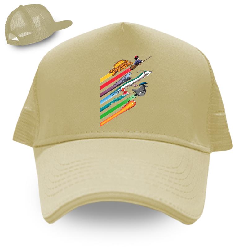 Rainbow Speed ​​Race Totoro Sköldpadda Spel Basebollkeps STUDIO GHIBLI Miyazaki Anime Unisex Damkepsar Mode Hiphop Hatt