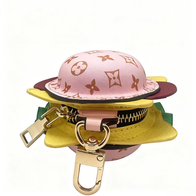 New Mini Hamburger Gift Box Versatile Platinum Key Bag Earphone Bag Box Pendant Jewelry Bag
