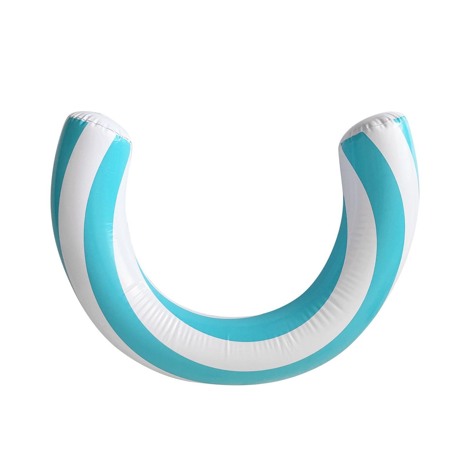 

New Inflatable Circular Swimming Ring with Curved Pool Surface and High Buoyancy синий