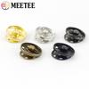 50Sets Meetee 8-30mm Leather Snap Fasteners Metal Button Snaps Press Studs for Clothes Shoes Invisible Clasp Garment Accessories
