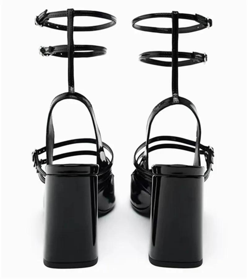 Square Toe Women's Mary Jane High Heels Pumps Chunky Heel Summer Shoes for  Women Sandals Black Comfy Fashion Designer Sandals