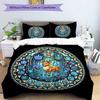 Deer Technological Glass Pattern Bedding,Quilt Set Quilt Cover Pillowcase Home Birthday Gift (1 * Duvet Cover + 2 * Pillowcase, Without Core)