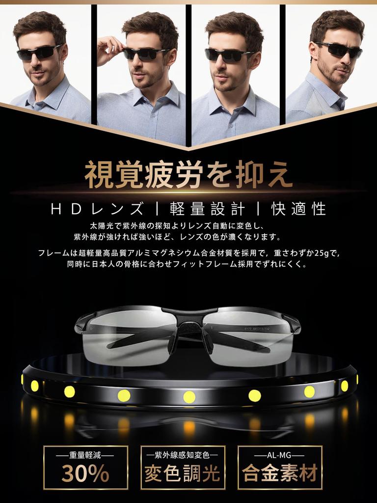 UHUKO Metal Sunglasses for UV400 and Outdoor Sports Sunglasses Aluminum Ultra-Polarized + Ultra-Lightweight (25g) Driving, Protection, Golf, Fishing,