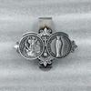Catholic Enamel Pin Button Badge Christian Saint Car Visor Clip Medals Pin for Safe Journey Travel Blessing