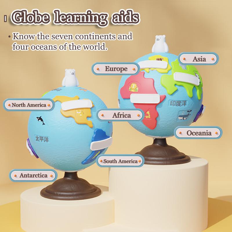 Globe Piano Music Instruments Educational Toys Storytelling World Animal Puzzles Matching Game Children Learning Toys