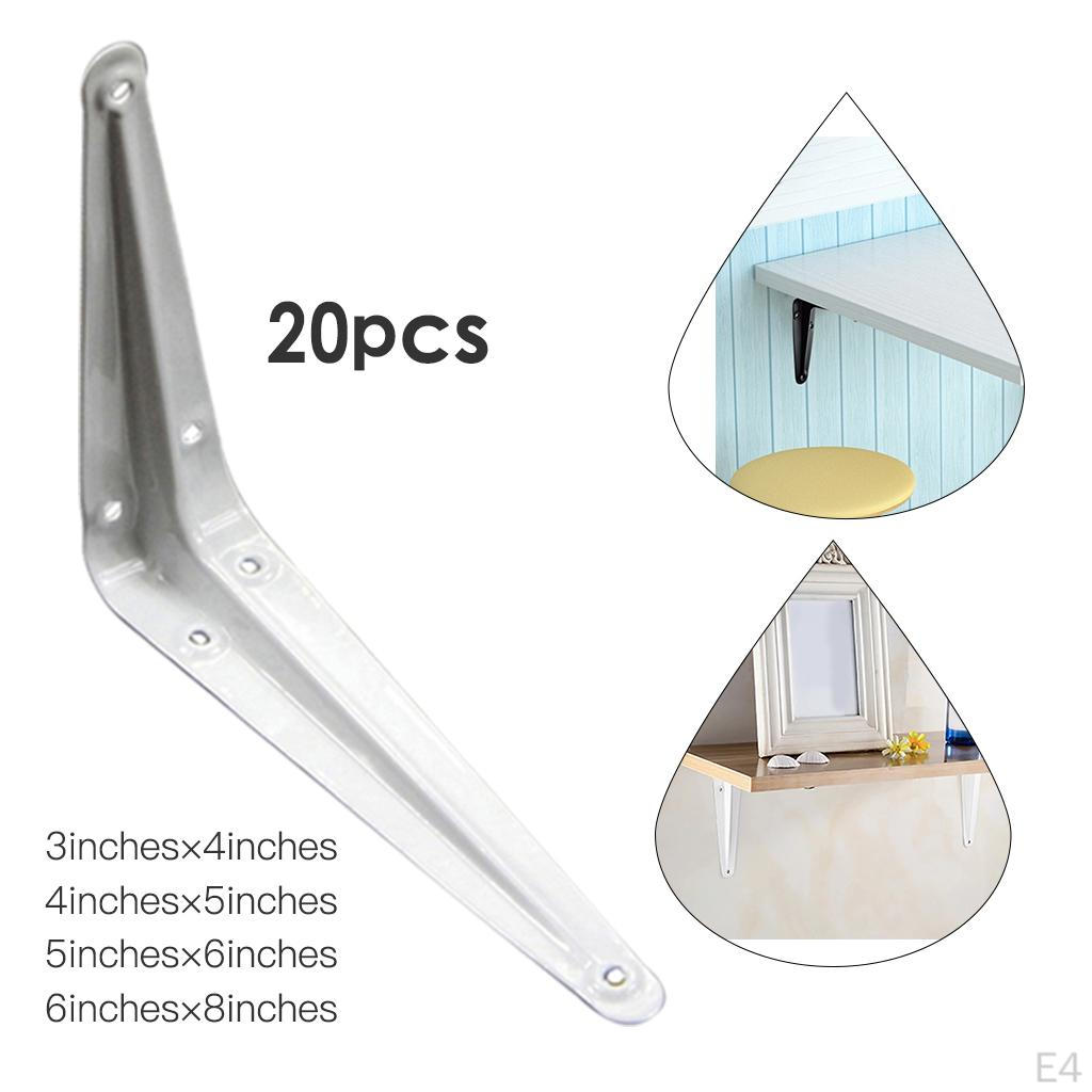 20 kusů kovových úhlových držáků plovoucích polic Držák rohových polic, včetně šroubů