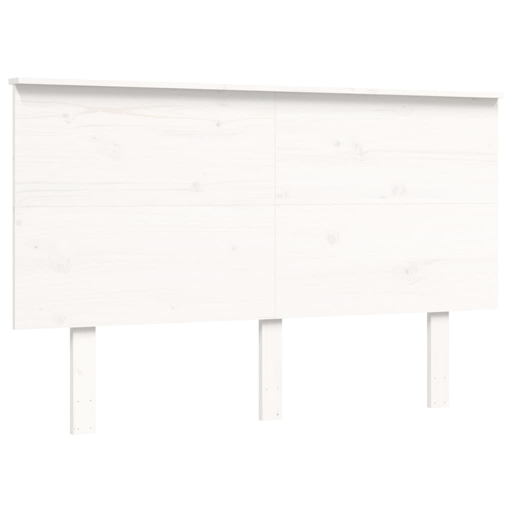 Vidaxl Łóżko Dla Seniora, Z Wezgłowiem, Białe, 120X200 Cm, Lite Drewno