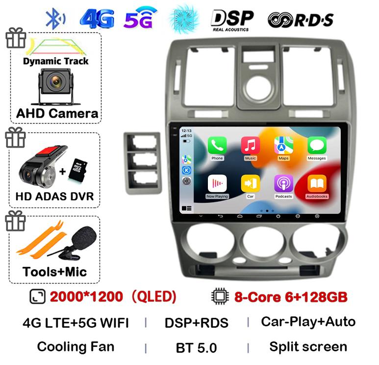 Android 14 Auto Carplay WIFI+4G For HYUNDAI GETZ 2002-2008 2009 2010 2011 Car Radio Multimedia Video Player GPS Stereo Head Unit