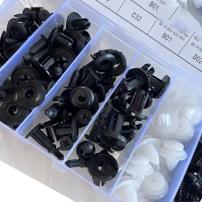 Auto Fastener Clip Mixed Kit 100pcs Set Car Body Push Retainer Pin Rivet Bumper Door Trim Panel Fastener Fender Rivet Clips Car