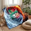 Portugal Football Printed Flannel Blanket Skin Friendly Warm Decorative Throw for Indoor Couch Bed Daily Use