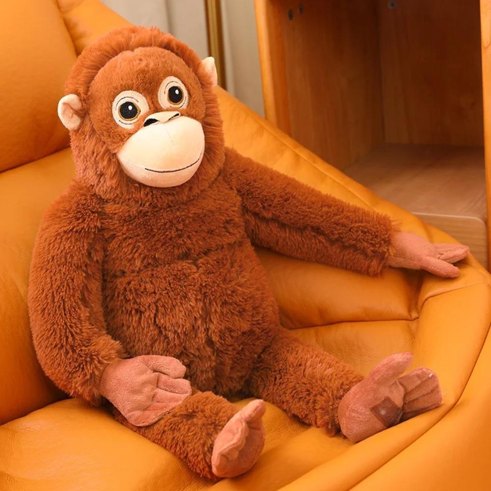 Hot Kawaii Red Monkey Plush Doll Cute Cartoon Gorilla Toy Super Soft Orangutan Stuffed Toys Sleeping Partner Birthday Gift Xmas Models