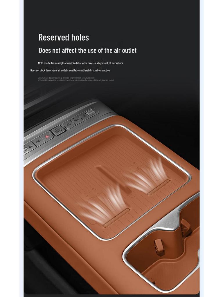 Silicone Wireless Charging Anti-slip Pad for BYD Leopard Titanium 7 Center Console Accessories