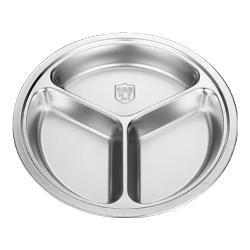 FISDDIS 304 Stainless Steel Multi-Compartment Food Trays