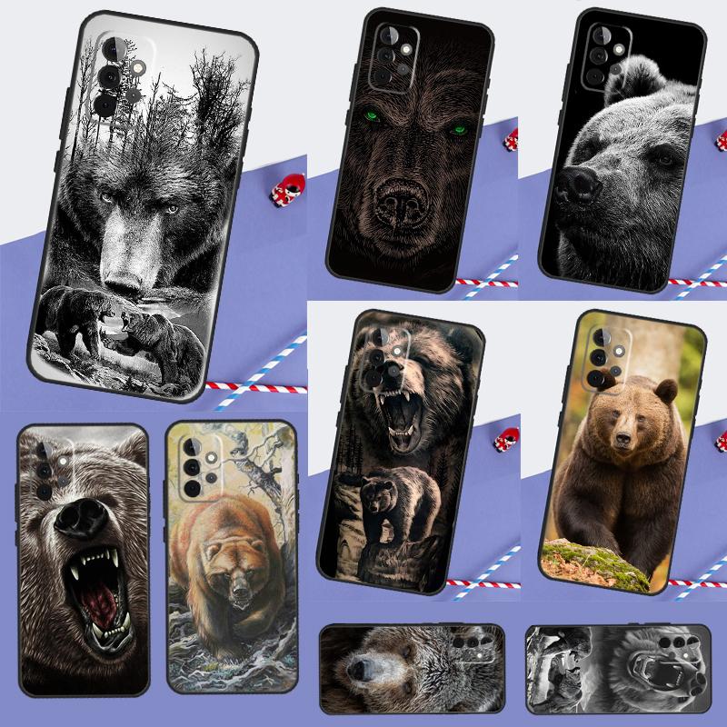 Cute Grizzly Bear For Samsung Galaxy A16 A26 A54 A34 A14 A22 A32 A52 A55 A35 A15 A53 A13 A05 A06 A36 A56 Case