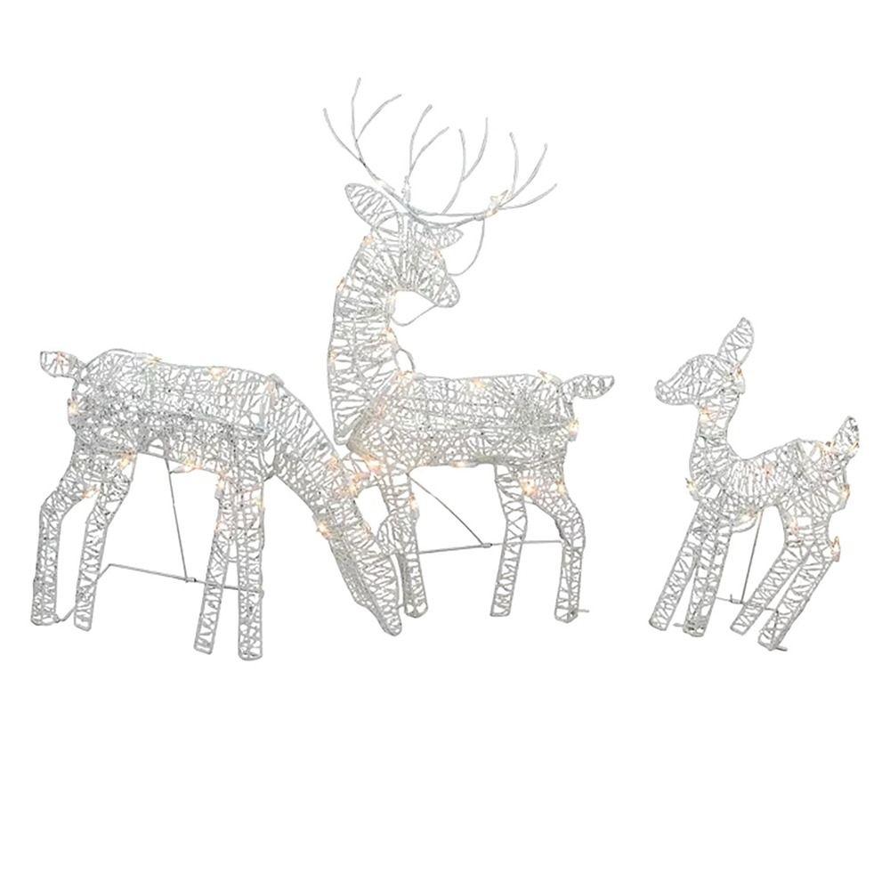 Xmas Ornament Christmas Decoration Wrought Iron LED Light Elk Statue Luminous Ornaments Deer
