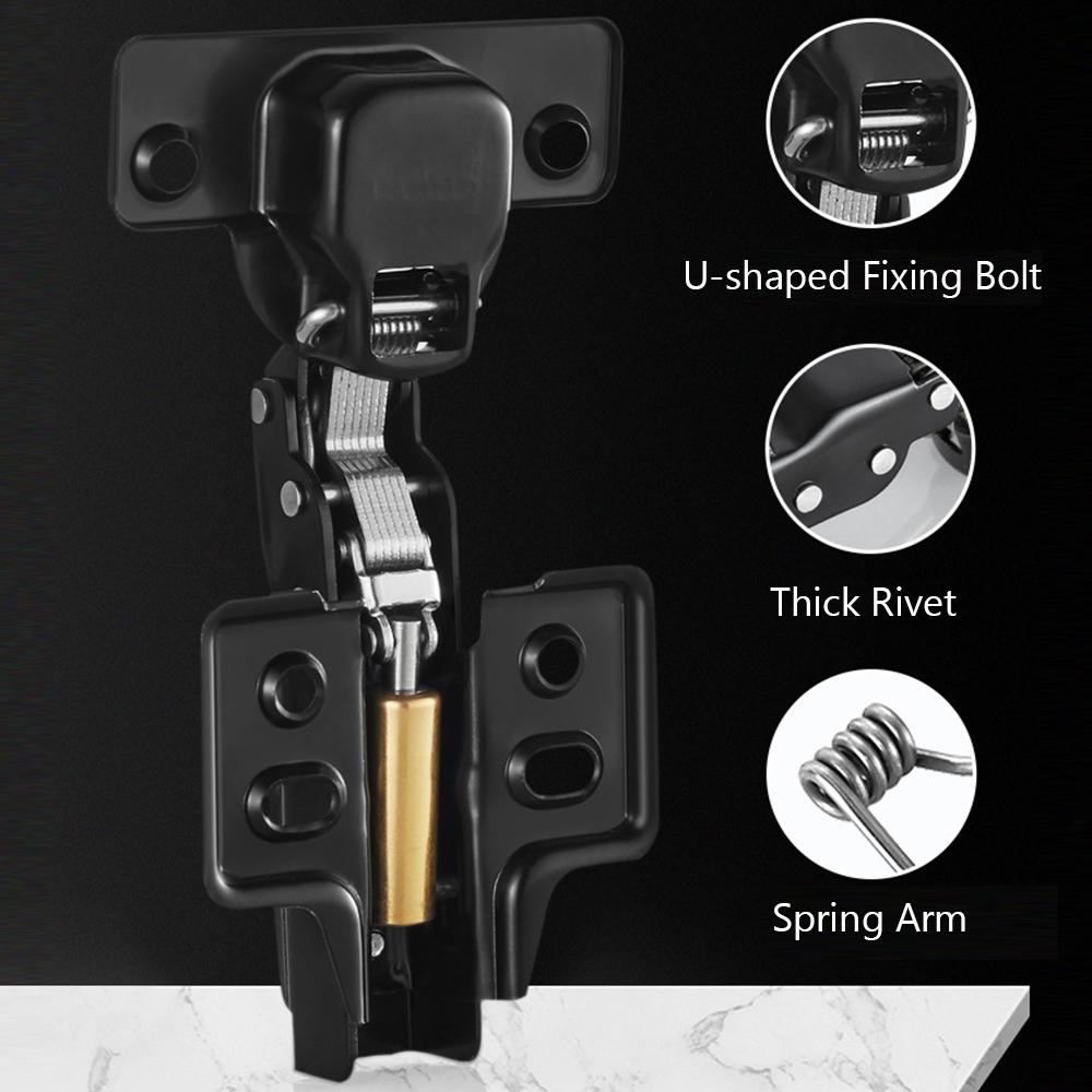 Home Soft Close Cupboard Door Stainless Steel Damper Buffer Hinges Hydraulic