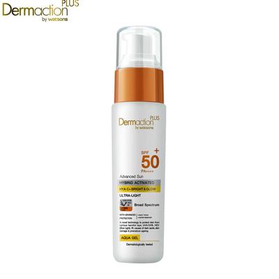 Dermaction Plus By, Advanced Sun, Hybrid Activated, Hya C+ Bright Glow, Aqua Gel, SPF50+ PA++++, 40 ml.