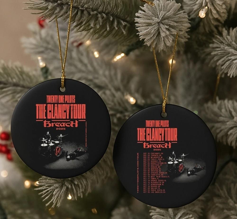 Twenty One Pilots T-Shirt, Breach Tour 2025 Ornament Ceramic Fan Gift Unisex T-Shirt M