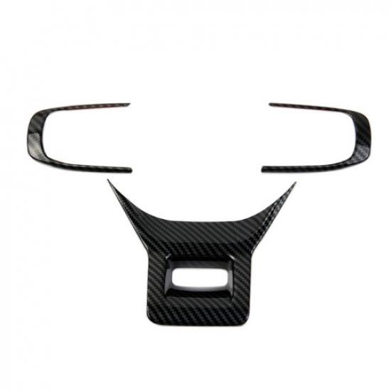 Carbon Fiber Style Interior Steering Wheel Cover Trim for KIA K5 -2024