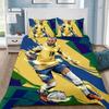 Modisches Fußball-Superstar N-Neymar Bettwäscheset 3D-bedruckter Bettbezug Bettwäscheset Weich King Full Size Bettwäscheset Für Jungen