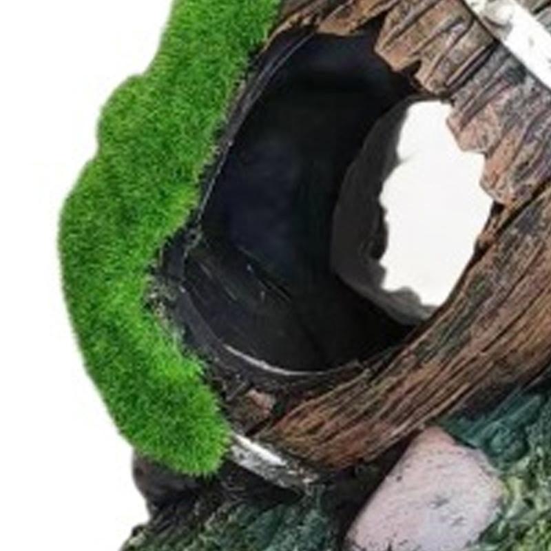 Aquariums Decoration Realistic Moss Covered Barrels Figure Safe Resin Shelter Cave For Fish Shrimp Underwater Hideouts