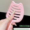 Cute Cat Ear Detangling Hair Brush Self Cleaning Design Soft Massage Bristles For Daily Hair Care Home Travel Use