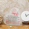 1pc Heart-Shaped Acrylic Anniversary Sign with Romantic Bird Illustration, 'Happy 50th Anniversary' Text, Ideal for Home, Farmhouse