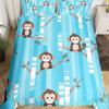 Cute Monkey Bedding Set Full Twin Cartoon Banana Stars Duvet Cover Tropical Wild Animal Fruit Comforter Cover Yellow Quilt Cover