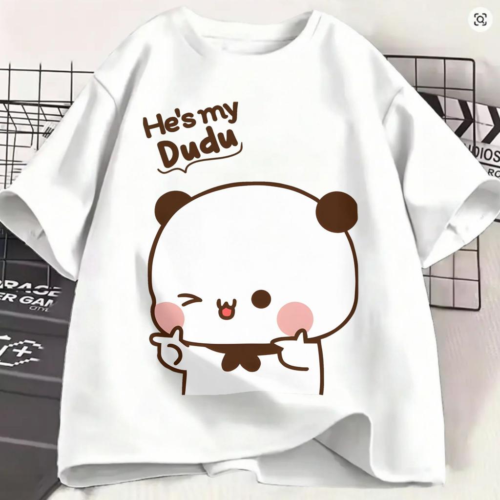 Dudu Bubu T Shirt For Unisex Cotton Vintage Tshirts Crew Neck Love Tee Shirt Short Sleeve Clothing Classic