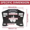 Starknightmt UTV License Plate Holder With Light, Universal Lighted License Plate Mount Bracket Compatible With Polaris Ranger RZR Can Am X3 Defender