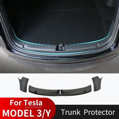 USVOTOV Trunk Sill Cover Protector for Tesla Model 3 Y Juniper Launch Highland 2026 2026 Threshold Bumper Guards Anti-dirty Pad