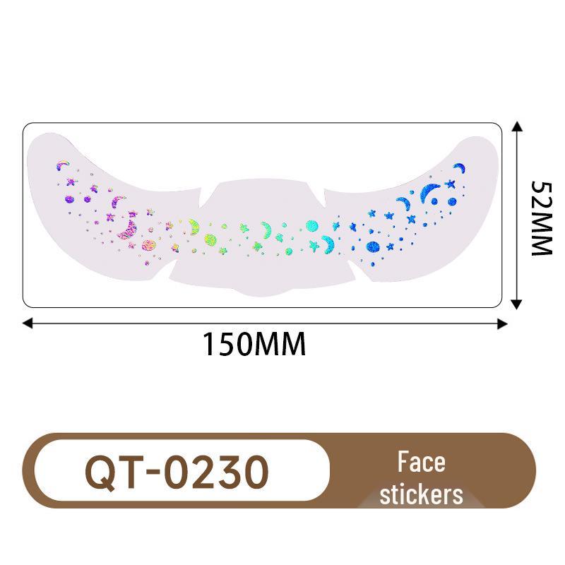 Holographic Waterproof Temporary Freckle and Star Stickers