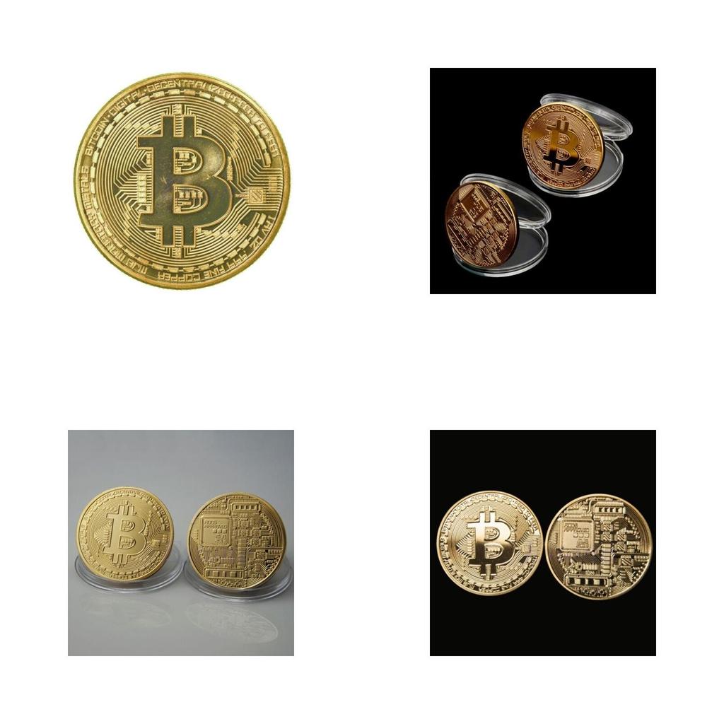 Bitcoin Collectors Edition metalen herdenkingsmunt met gepersonaliseerde gravure, ideaal als cadeau of promotieartikel.