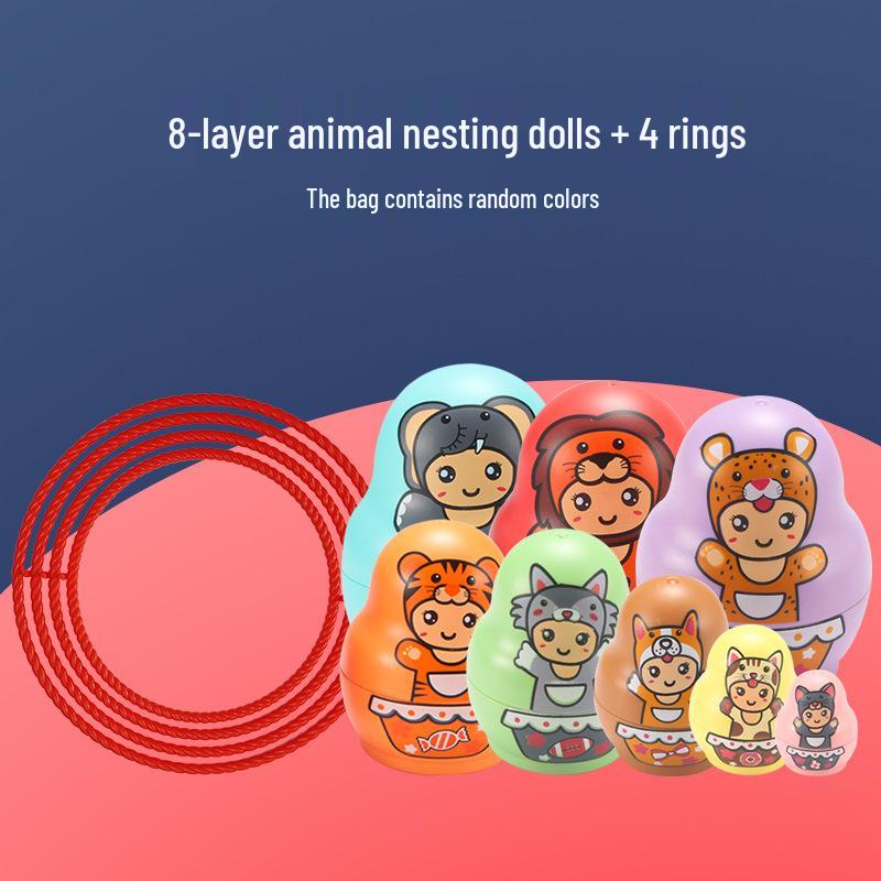 Rainbow Stacking Nesting Dolls for Toddlers | Educational Baby Toy Rings | Gift for Ages 1-2