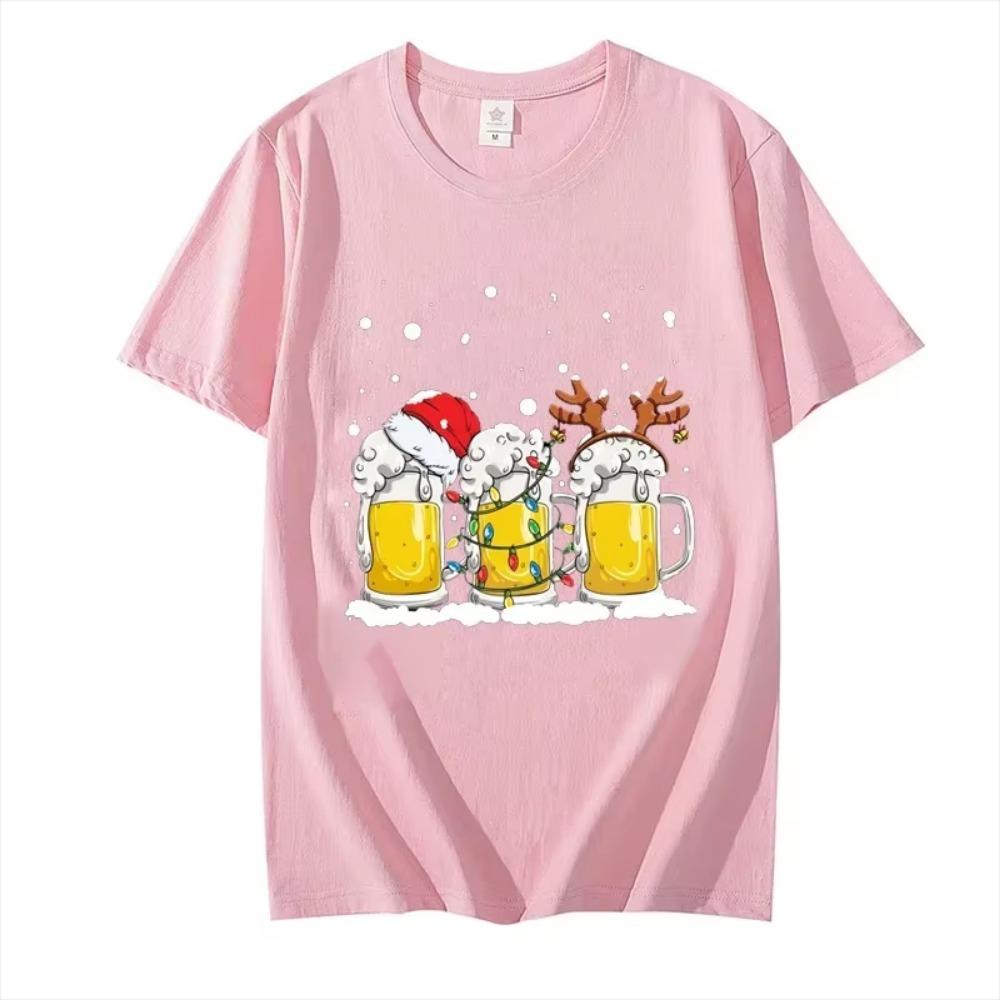 Funny Design T-Shirts Men All-math Breathable Short Sleeve Is This Jolly Enough Christmas Fashion Street Female Tops