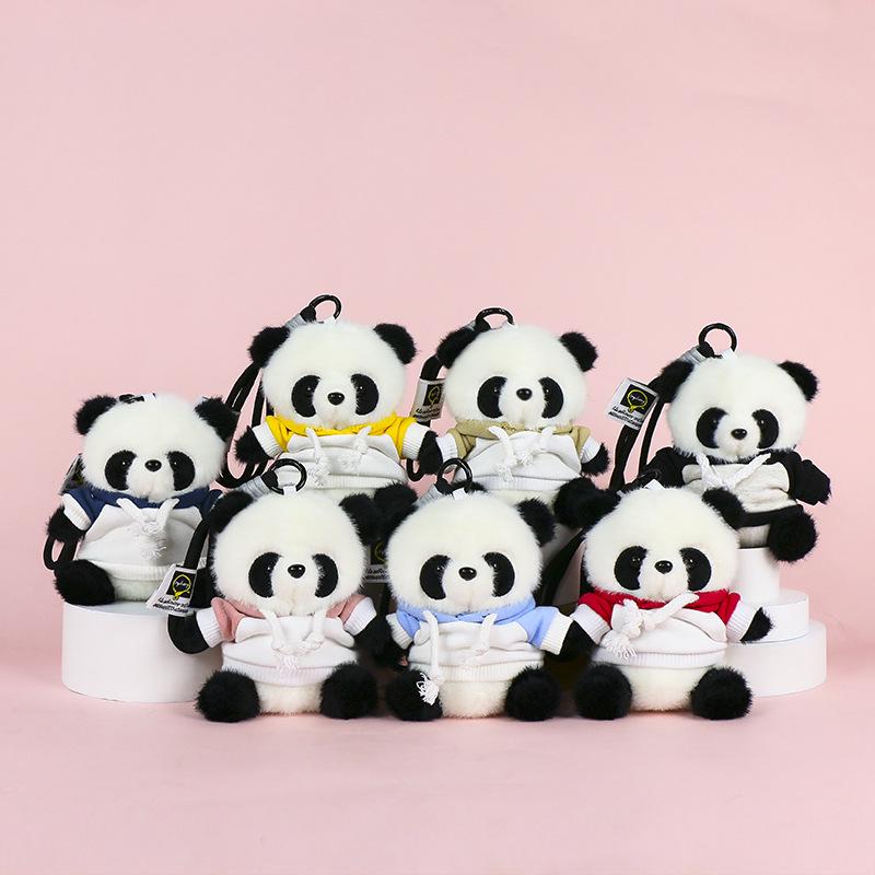Premium Scented Panda Pendant Backpack: Dressed-Up Panda Doll In Various Styles