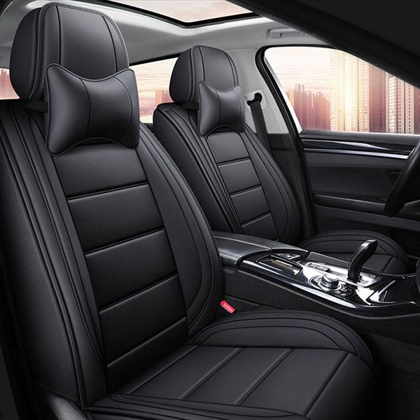 

Новые Универсальные Автомобильные Аксессуары для Интерьера Кожаные Чехлы на Автосиденья Передние/Задние Чехол на Автосиденье Автомобильная Подушка для Транспортного Средства Чехол для Сиденья для Автомобилей 1PC чёрный