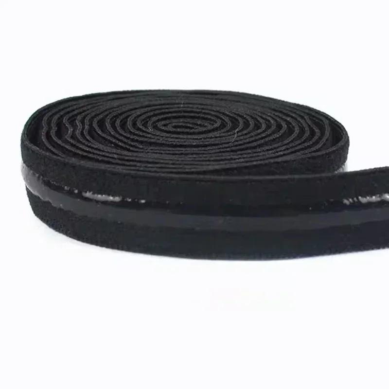 Cinta Elástica Antideslizante de 2/5/10/20M, 10mm de Estiramiento, Bandas de Goma de Silicona Elástica para Tirantes de Sujetador, Ropa Interior, Cinturones, Cintas, Accesorio de Recorte para Costura