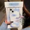 ins wind blue cloud for iPhone17ProMax mobile phone case 16 Apple 15/14 matte 17 large hole 13