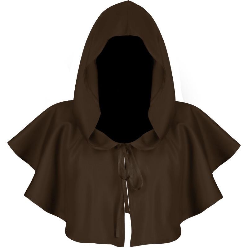 Mantello Medievale con Cappuccio per Costume di Halloween