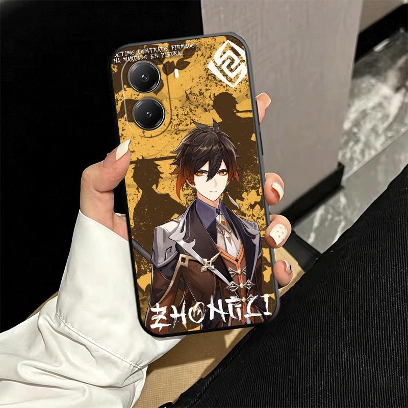 Genshin Impact Zhongli Soft Phone Case for Xiaomi Poco X5 X6 X7 X8 Pro Max X3 F7 F8 Ultra M8 M7 M6 M5 Redmi 15 15C 14C 13C 12C X