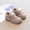 Knob Shoes Children's Sports Shoes Autumn Mesh Breathable Boys Dad Shoes Button Girls Sports Shoes Soft Sole Classmates